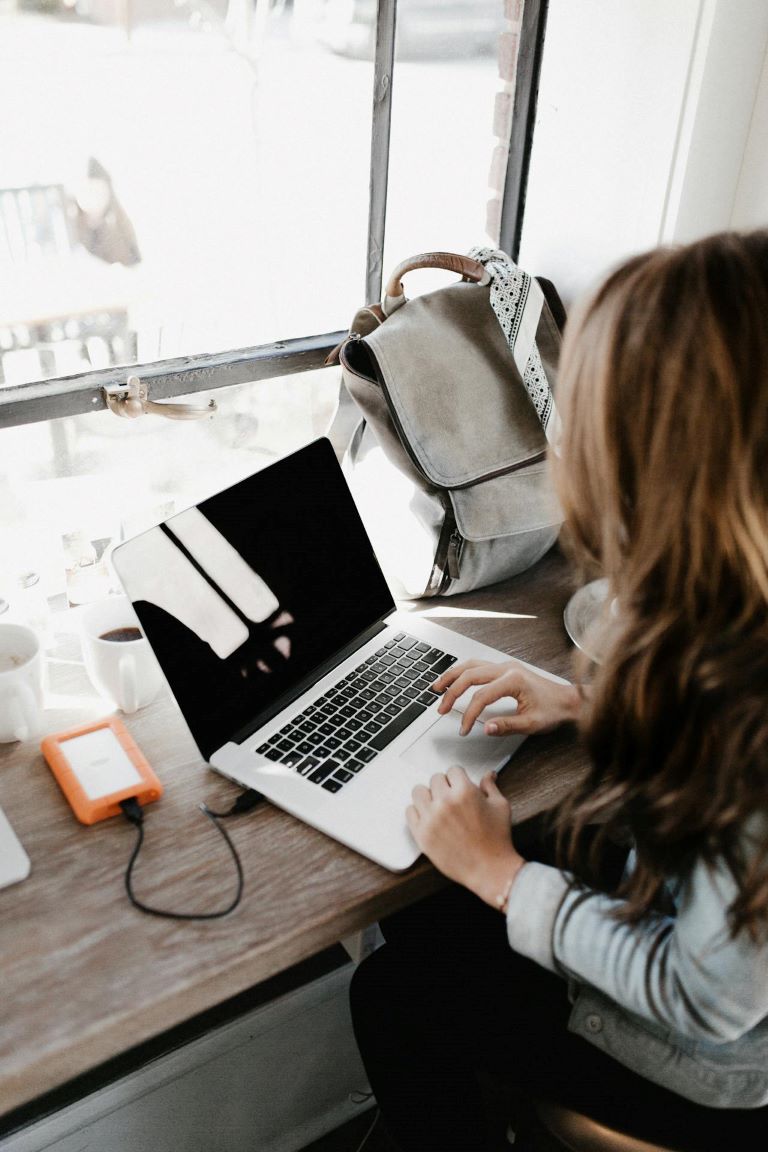 Woman at Computer Desk