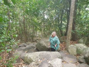 Along the rocky pathway headed toward Nudey Beach