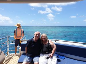 On board the Evolution at the Great Barrier Reef